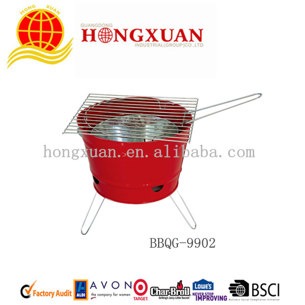 Folding BBQ grill without ice bag