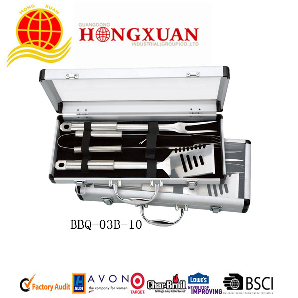 (BBQ-03B-10) SS BBQ TOOL SETS(3PCS)