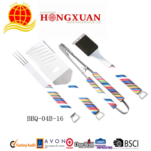 (BBQ-04B-16)4PCS BBQ TOOL SET