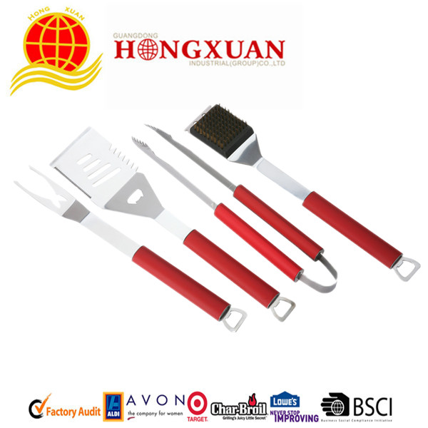 (BBQ-04B-18)4 PCS BBQ TOOL SET