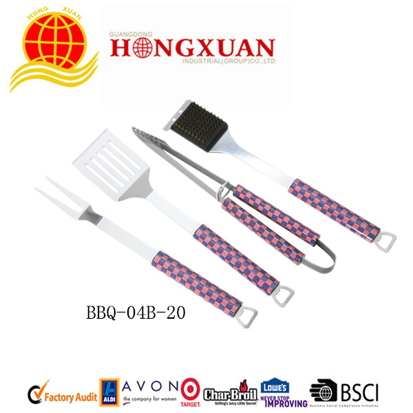 (BBQ-04B-20)4 PCS BBQ TOOL SET