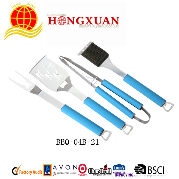 (BBQ-04B-21)4 PCS BBQ TOOL SET